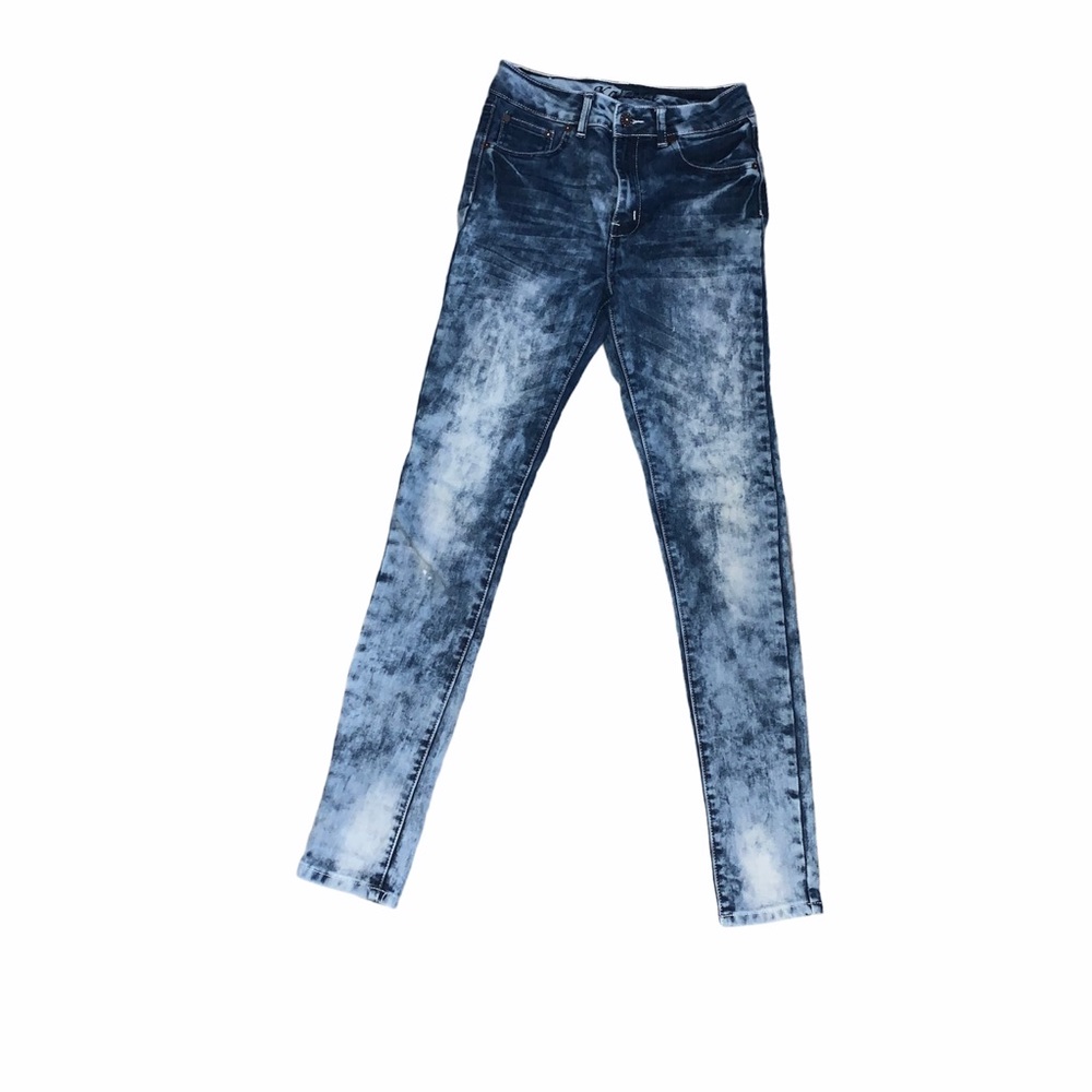 Kalowa Distressed Acid Wash Jeans
